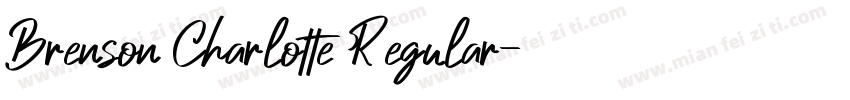 Brenson Charlotte Regular字体转换